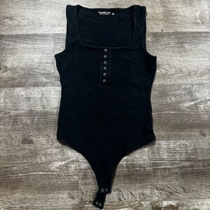 Abercrombie & Fitch Black Tank Top Bodysuit Size Small